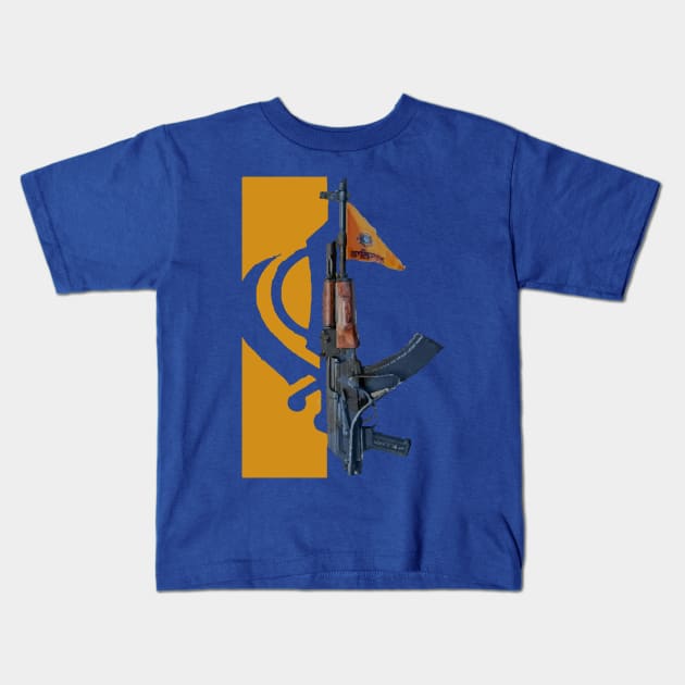 Khalistan AK47 Kids T-Shirt by inkstyl